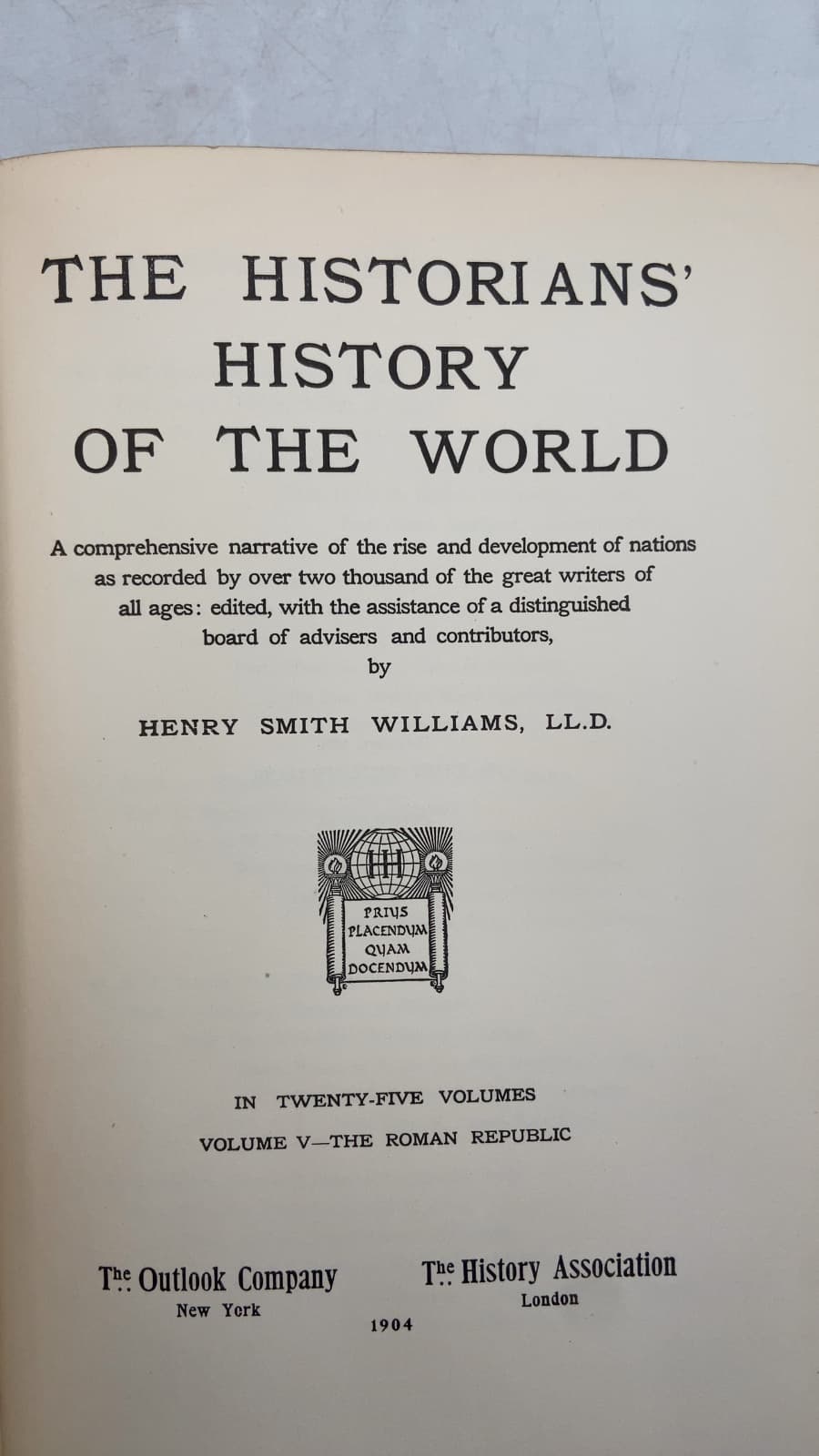 The Historians' History of the World, Volume V: The Roman Republic by Henry Smith Williams, LL.D. - title page