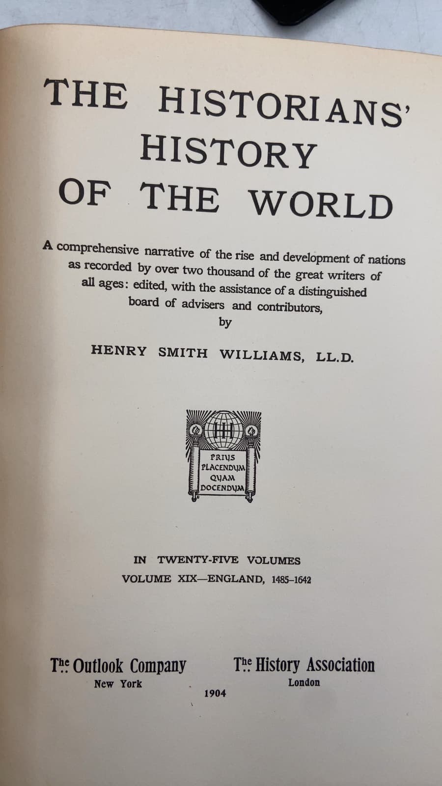 The Historians' History of the World, Volume XIX: England, 1485-1642 by Henry Smith Williams, LL.D. - title page