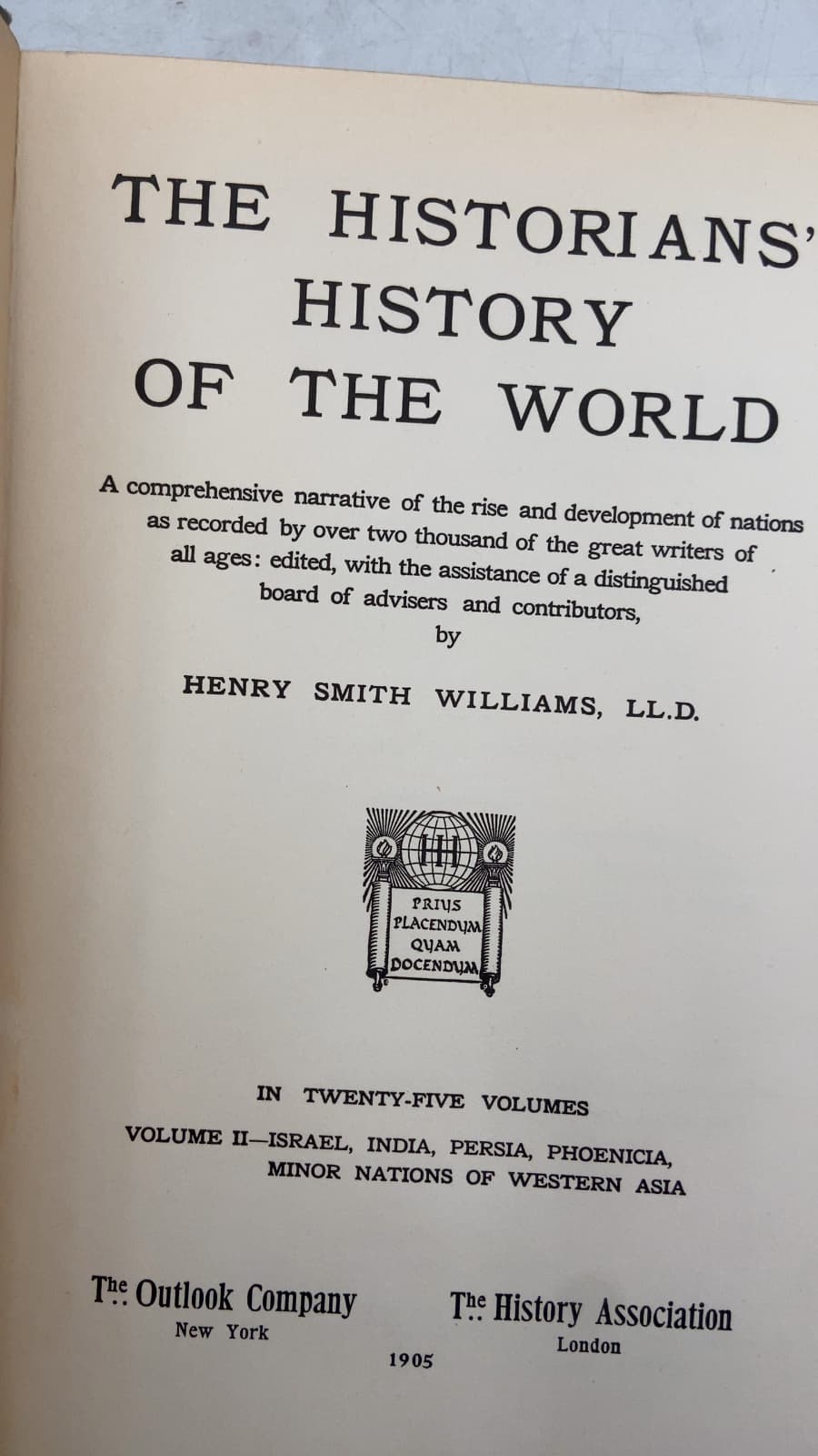 The Historians' History of the World, Volume II by Henry Smith Williams, LL.D. - title page
