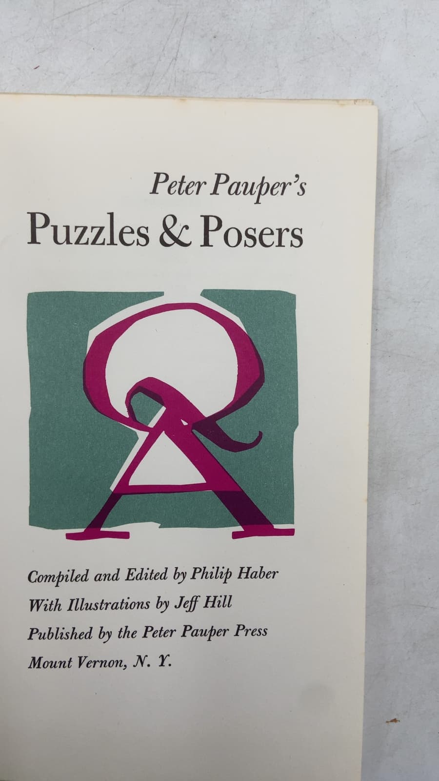 Puzzles & Posers by Philip Haber - title page