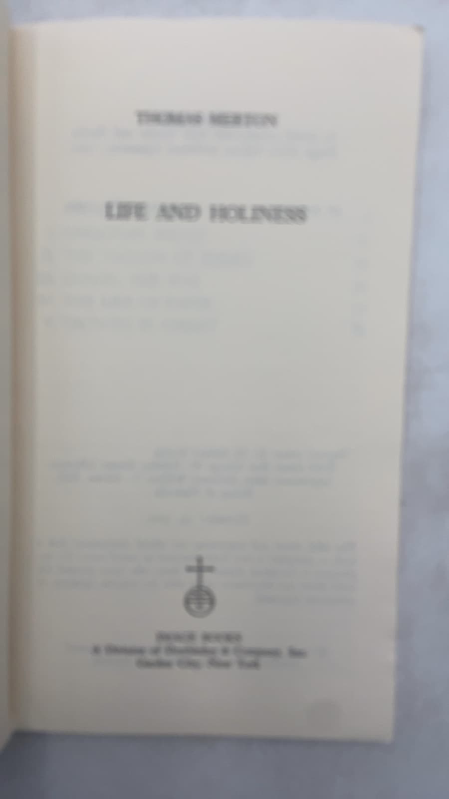 Life and Holiness by Thomas Merton - title page