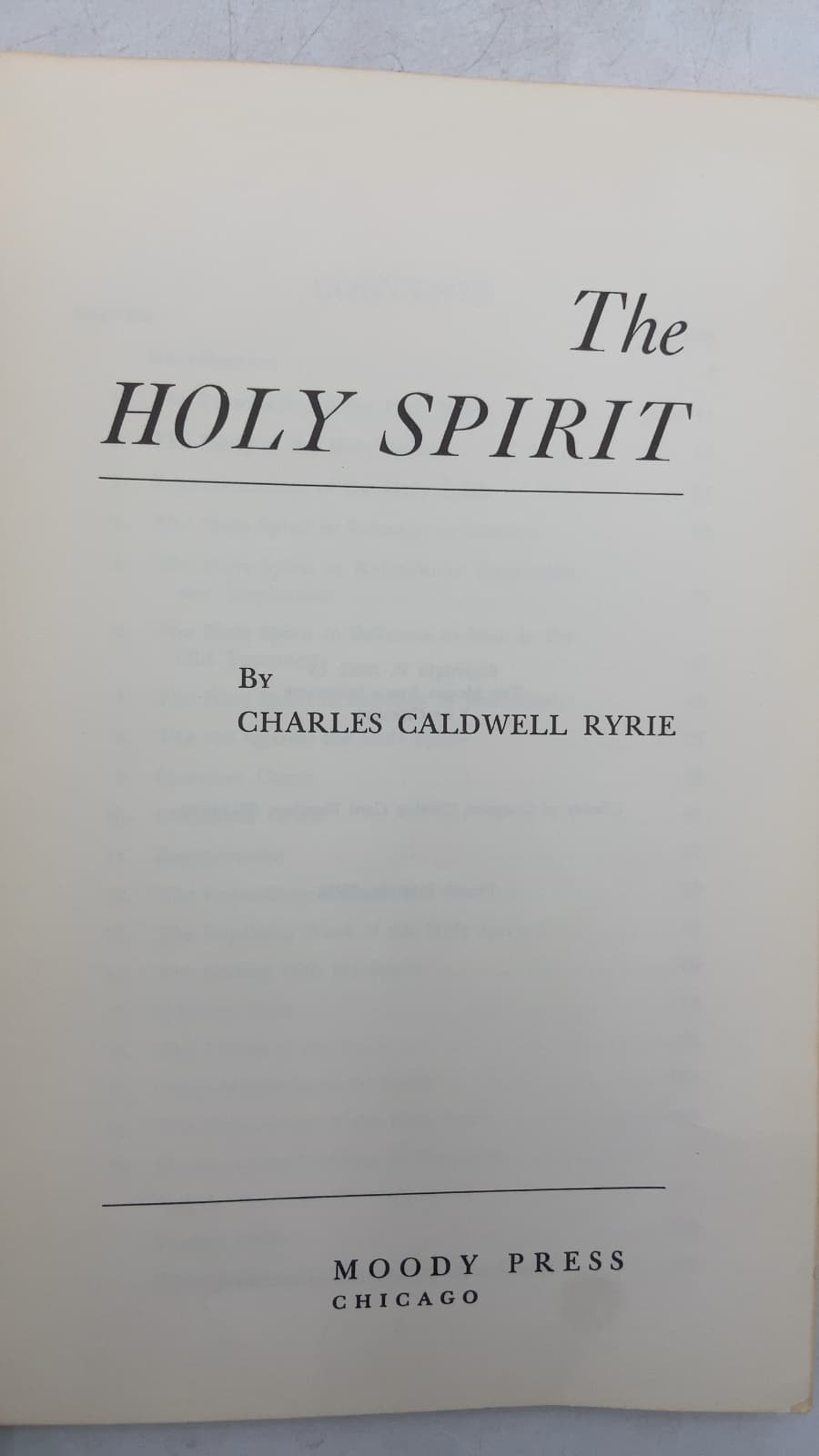 The Holy Spirit by Charles Caldwell Ryrie - title page