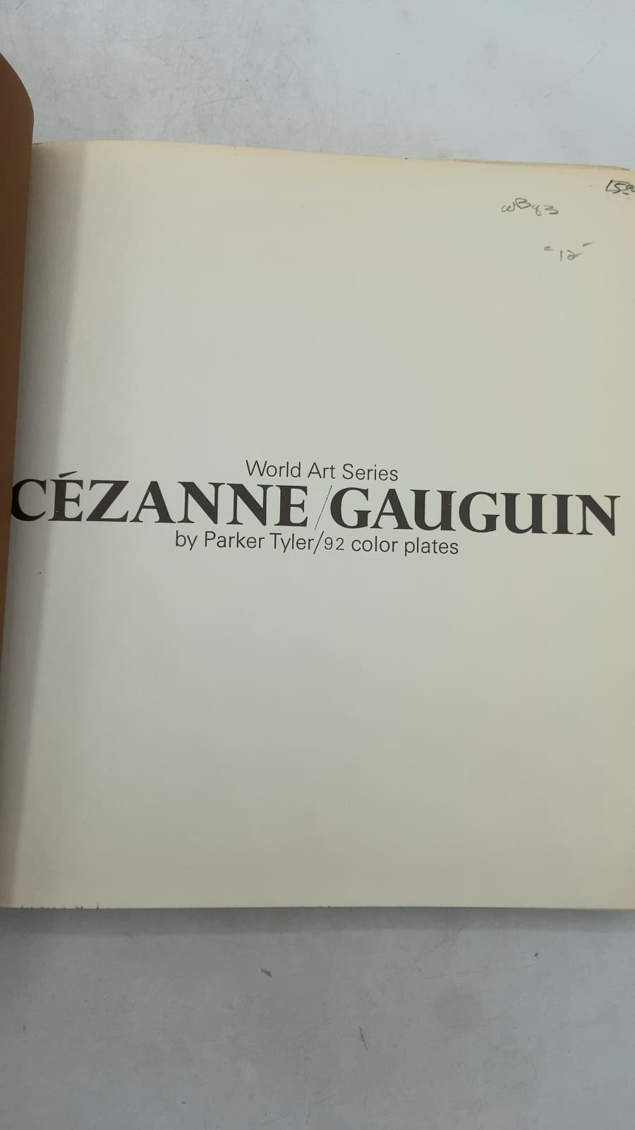 Cézanne/Gauguin by Parker Tyler - title page
