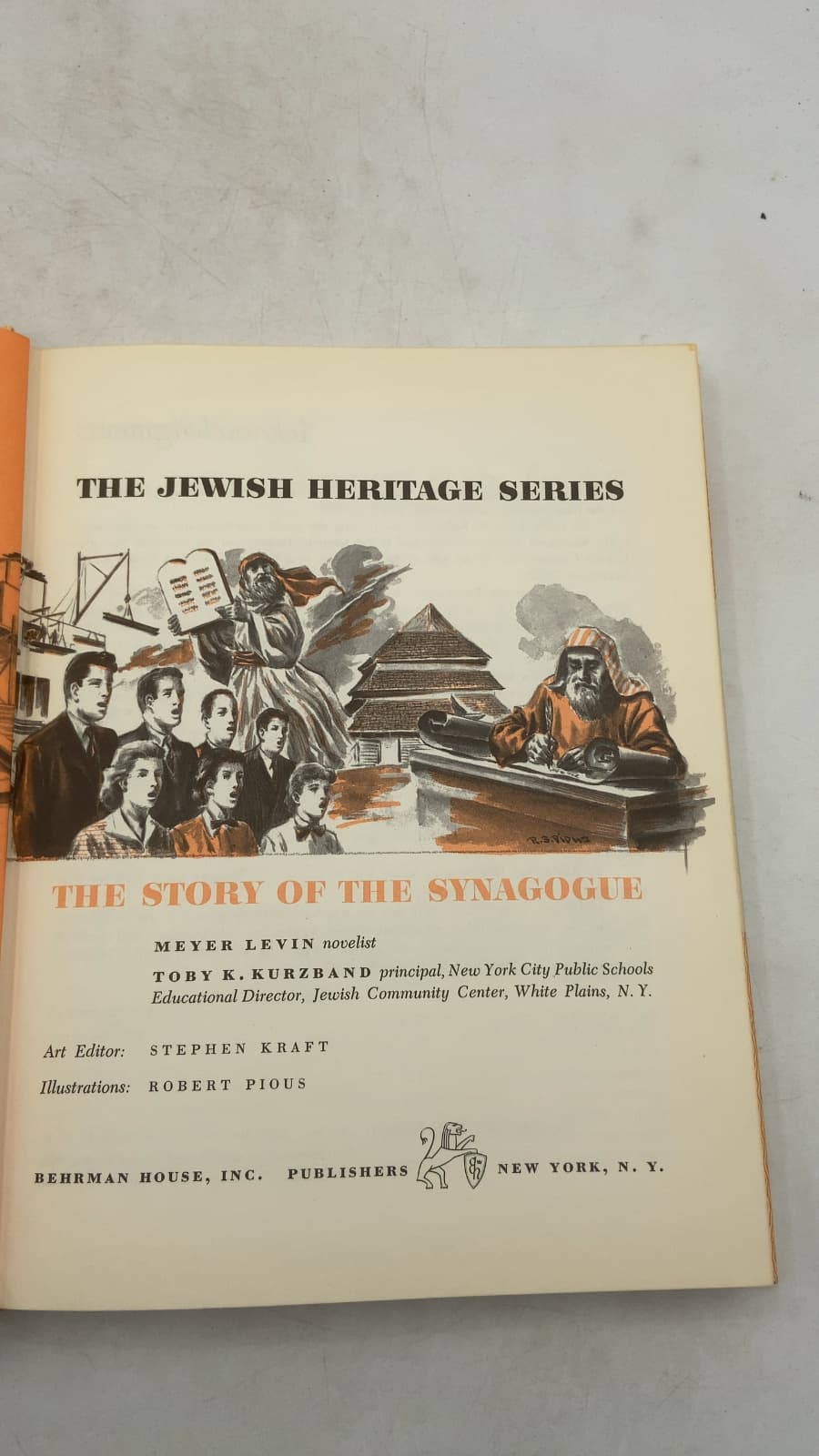 The Story of the Synagogue by Meyer Levin and Toby K. Kurzband - title page