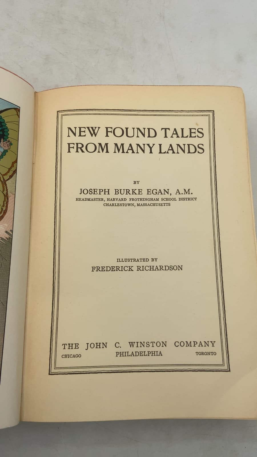 New Found Tales From Many Lands by Joseph Burke Egan - title page