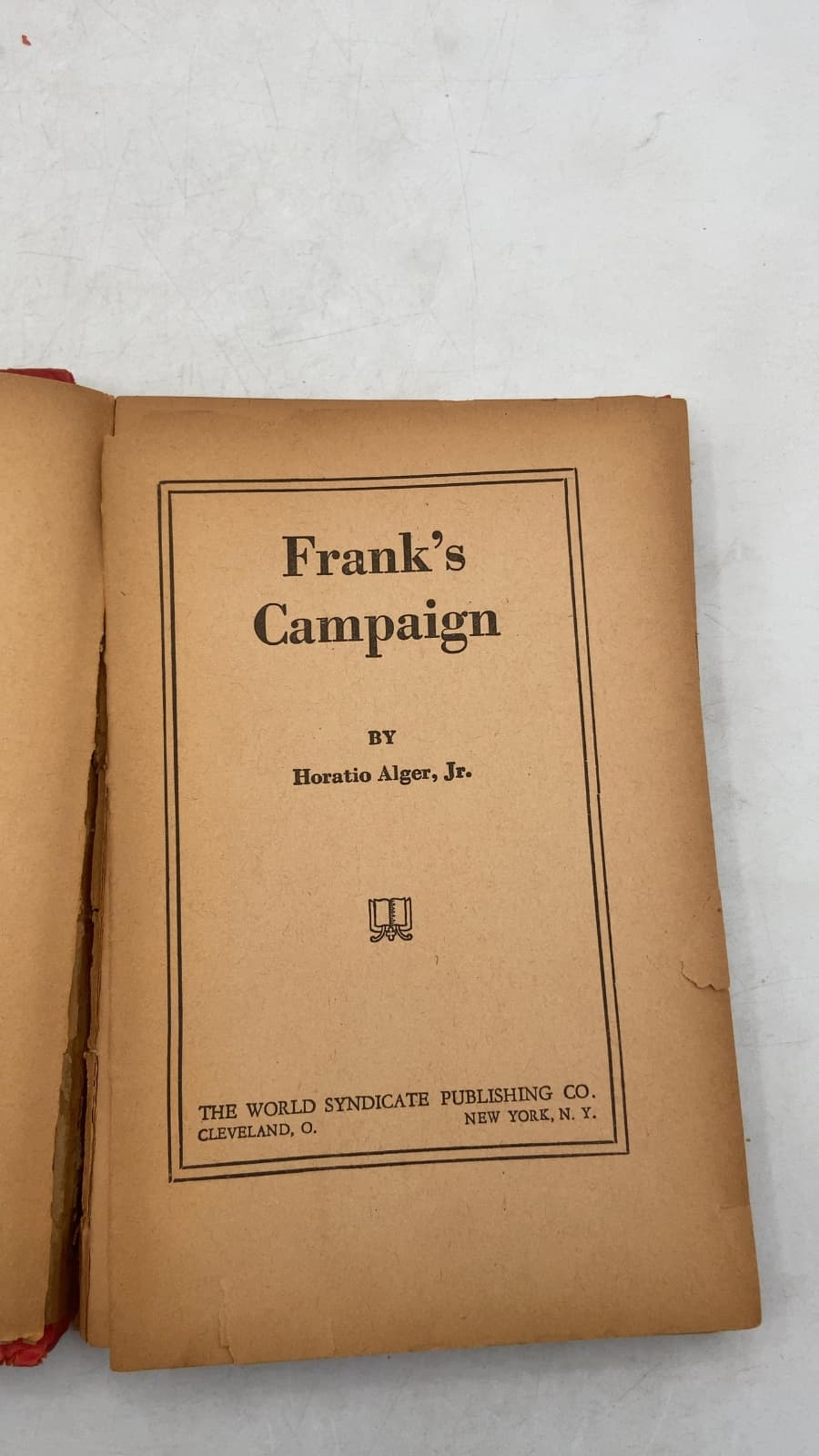Frank's Campaign by Horatio Alger, Jr. - title page