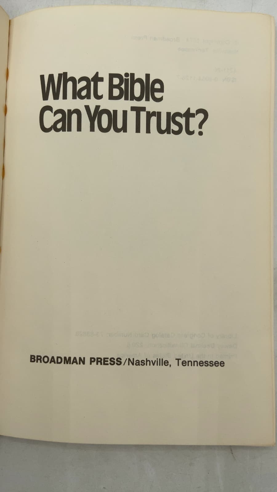 What Bible Can You Trust? - title page