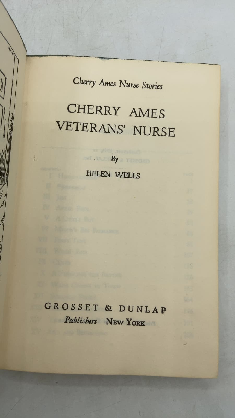 Cherry Ames Veterans' Nurse by Helen Wells - title page