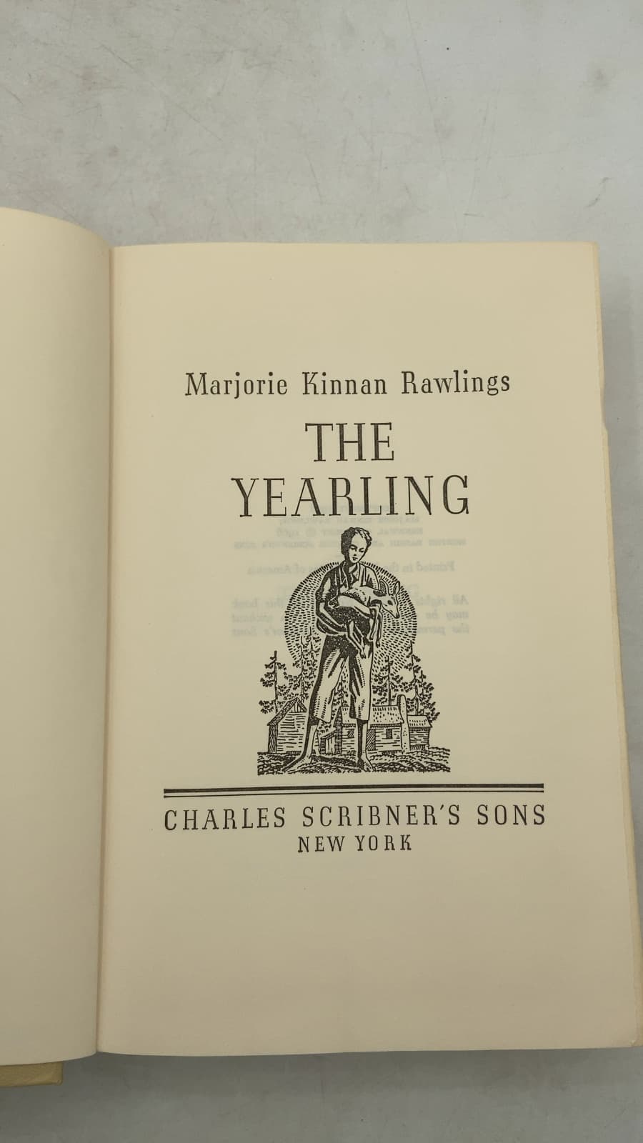 The Yearling by Marjorie Kinnan Rawlings - title page
