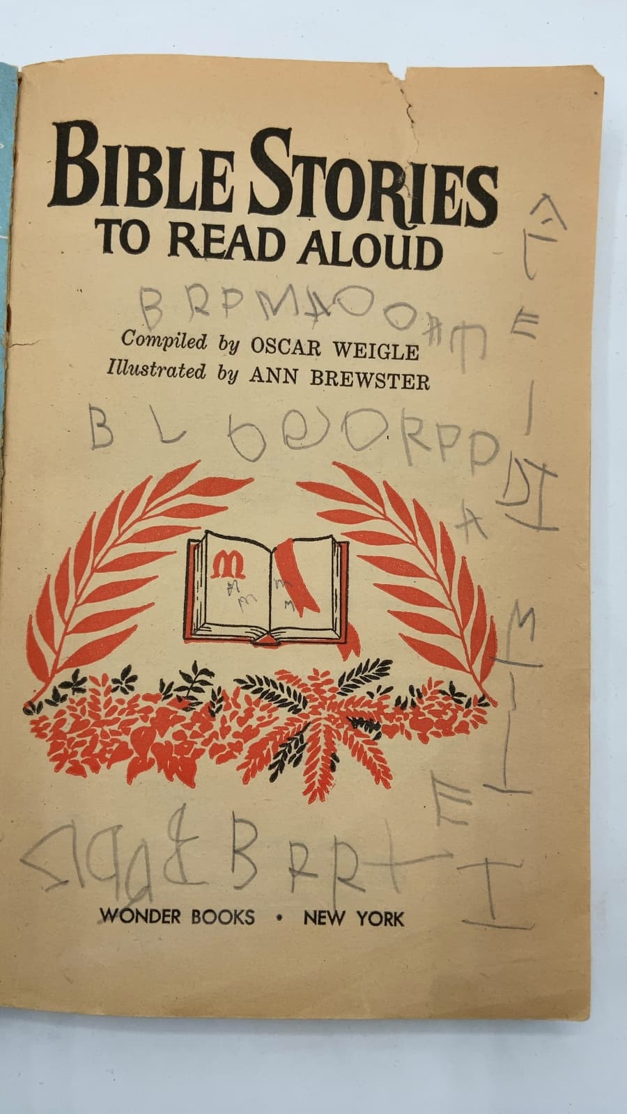 Bible Stories to Read Aloud by Oscar Weigle - title page
