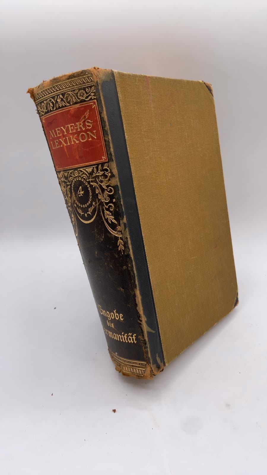 Meyers Lexikon, Vierter Band: Engobe – Germanität (Siebente Auflage) - front cover