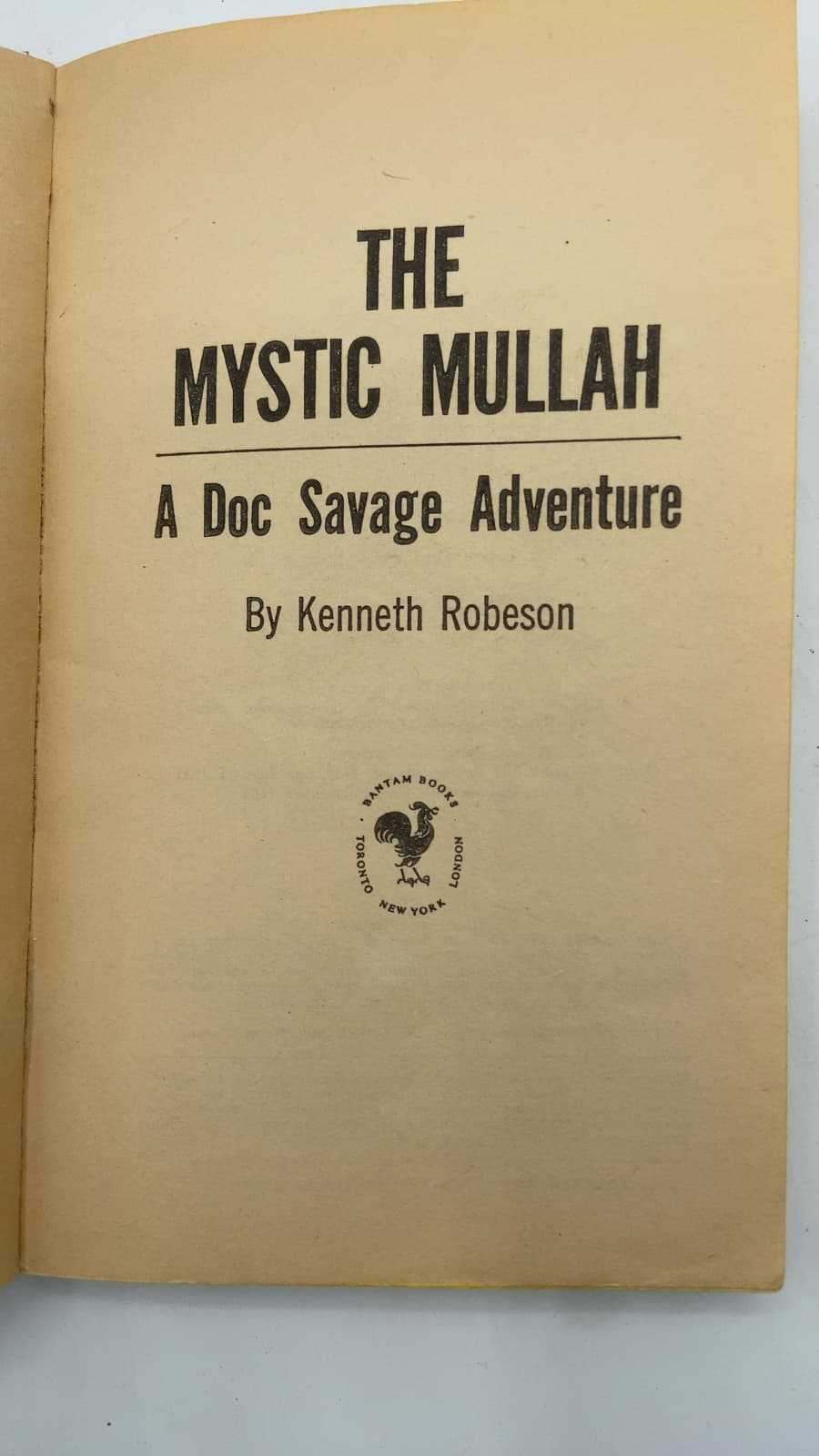 The Mystic Mullah by Kenneth Robeson - title page