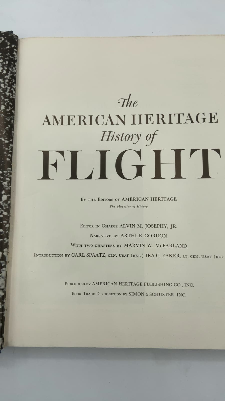 The American Heritage History of Flight by Alvin M. Josephy, Jr. and Arthur Gordon - title page