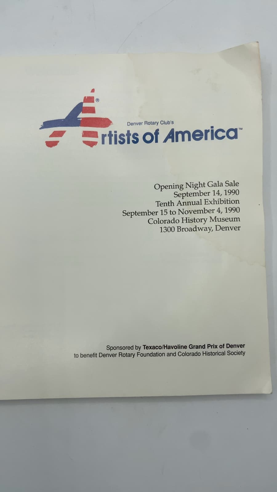 Denver Rotary Club's Artists of America: Tenth Annual Exhibition by Gerald A. Tewell (Publisher/Editor) - title page