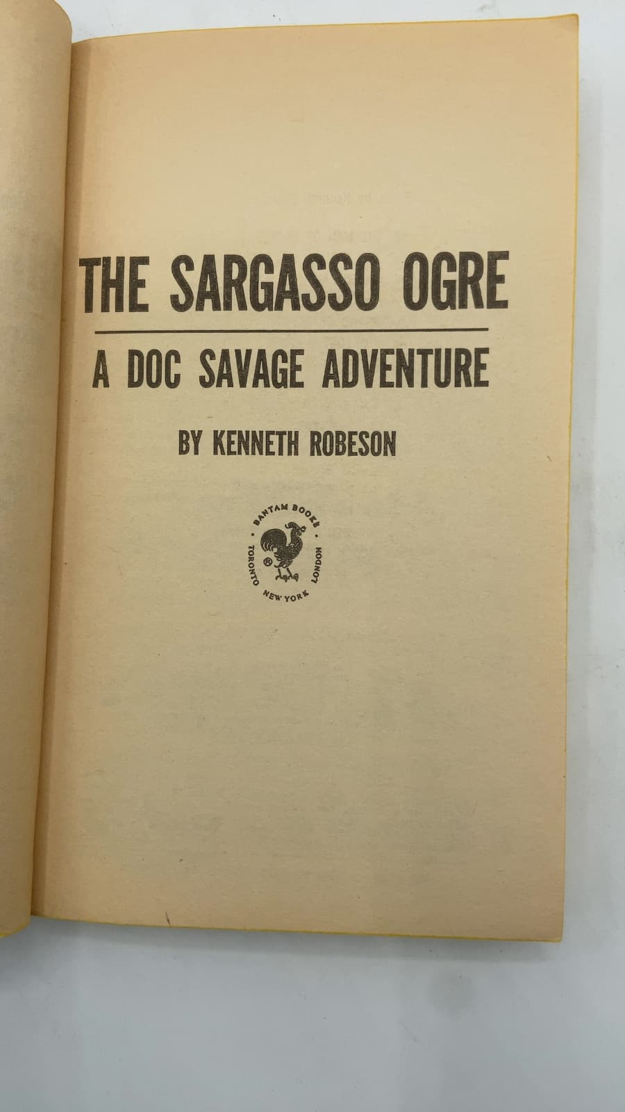 The Sargasso Ogre by Kenneth Robeson - title page