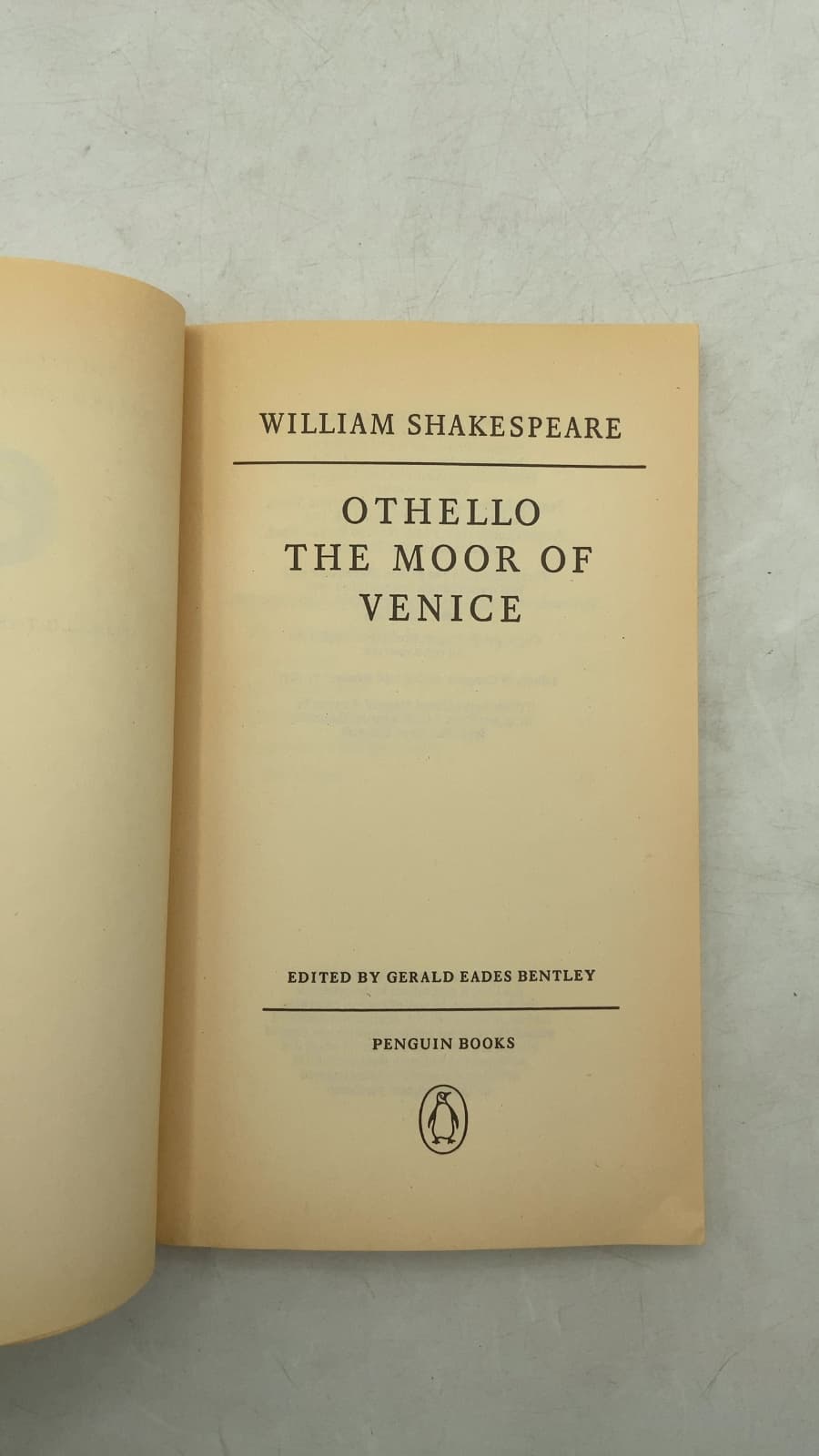 Othello: The Moor of Venice by William Shakespeare - title page