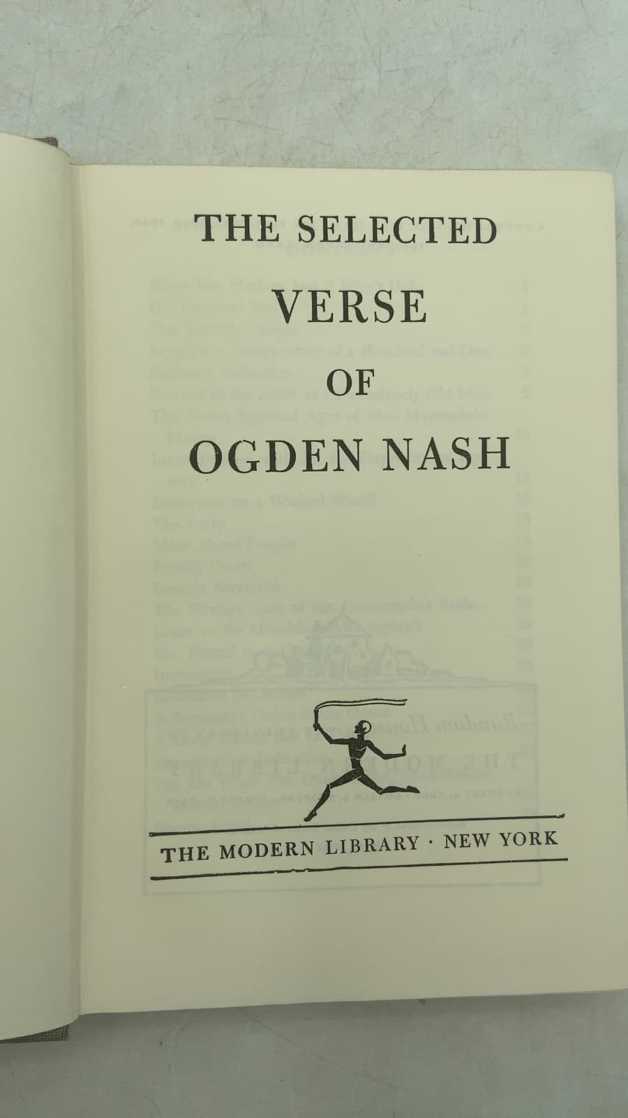 The Selected Verse of Ogden Nash by Ogden Nash - title page
