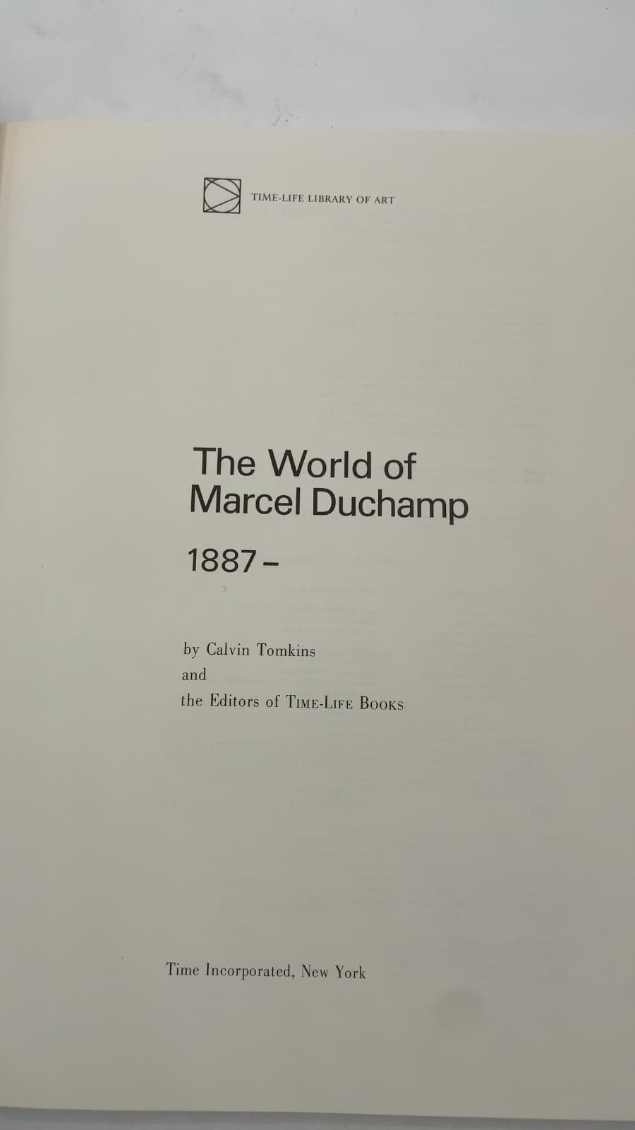The World of Marcel Duchamp 1887- by Calvin Tomkins and the Editors of Time-Life Books - title page