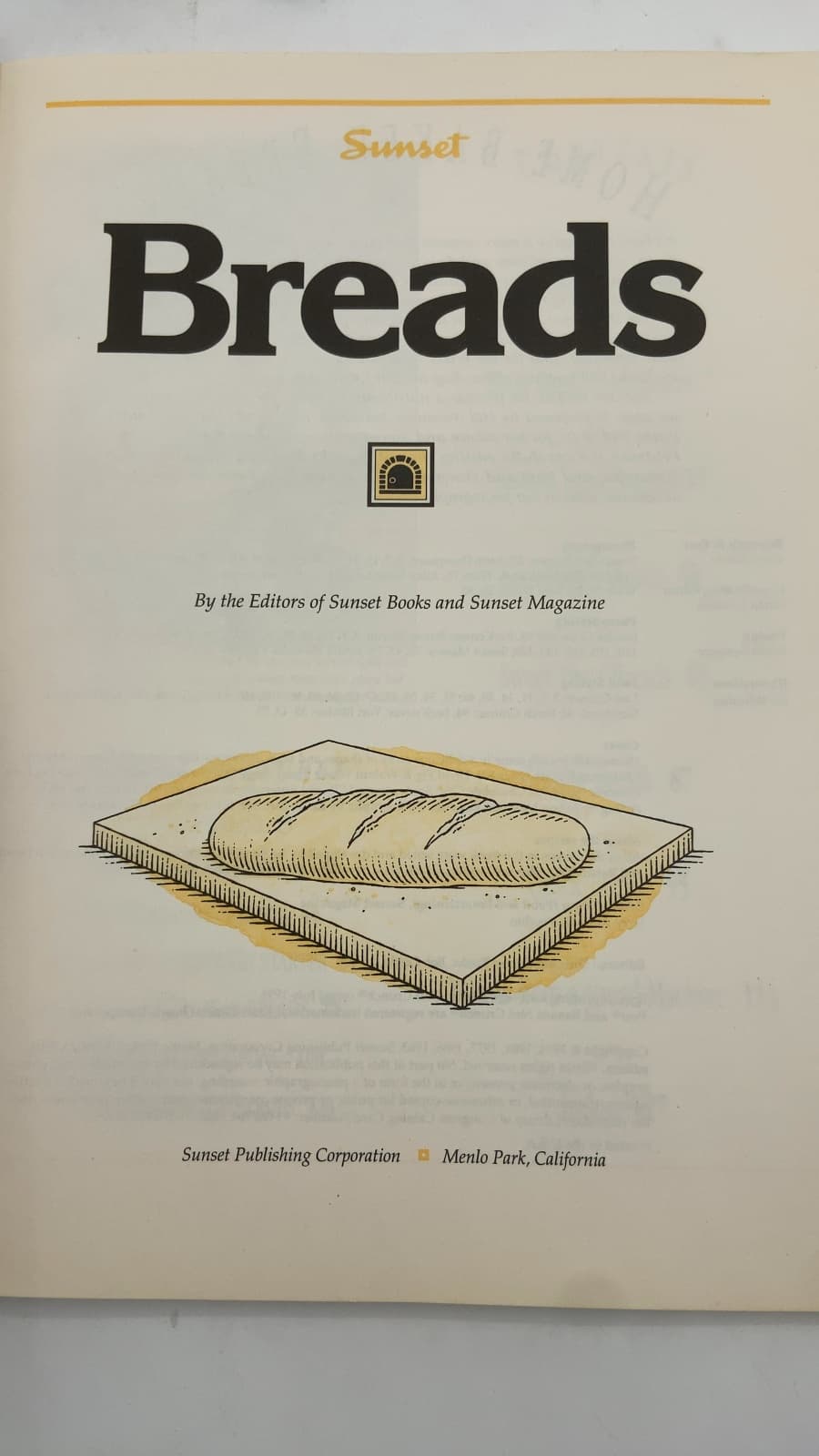 Sunset Breads by The Editors of Sunset Books and Sunset Magazine - title page