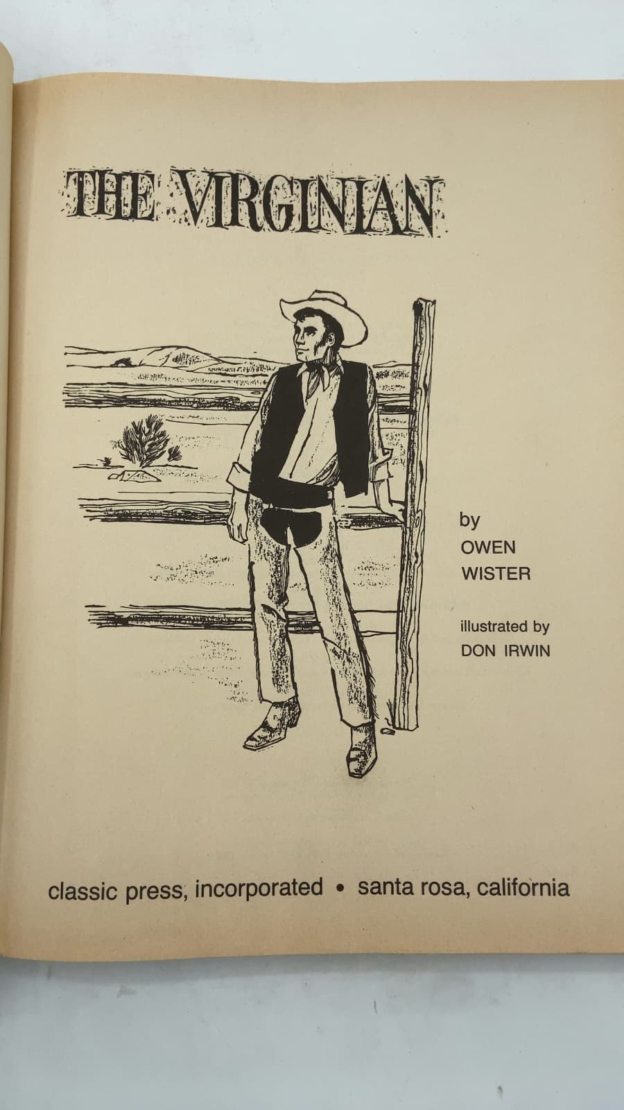 The Virginian by Owen Wister - title page