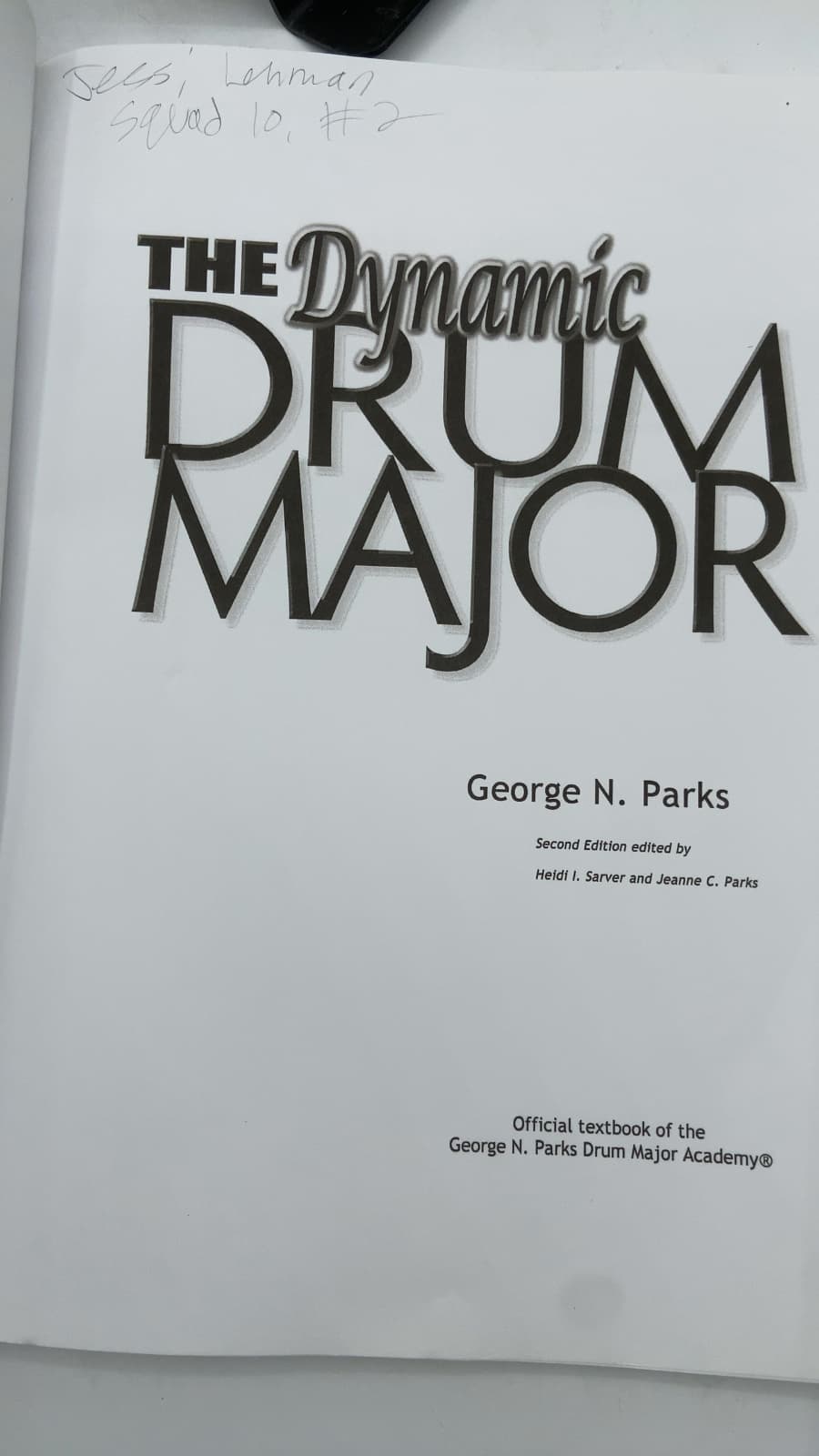 The Dynamic Drum Major by George N. Parks - title page