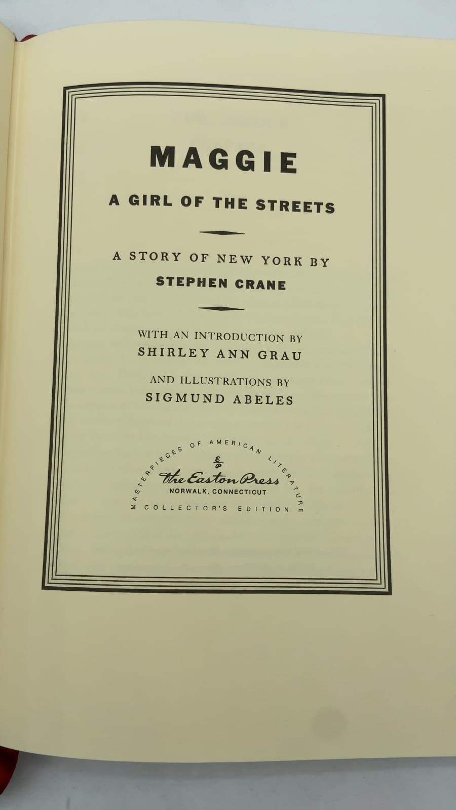 Maggie: A Girl of the Streets by Stephen Crane - title page