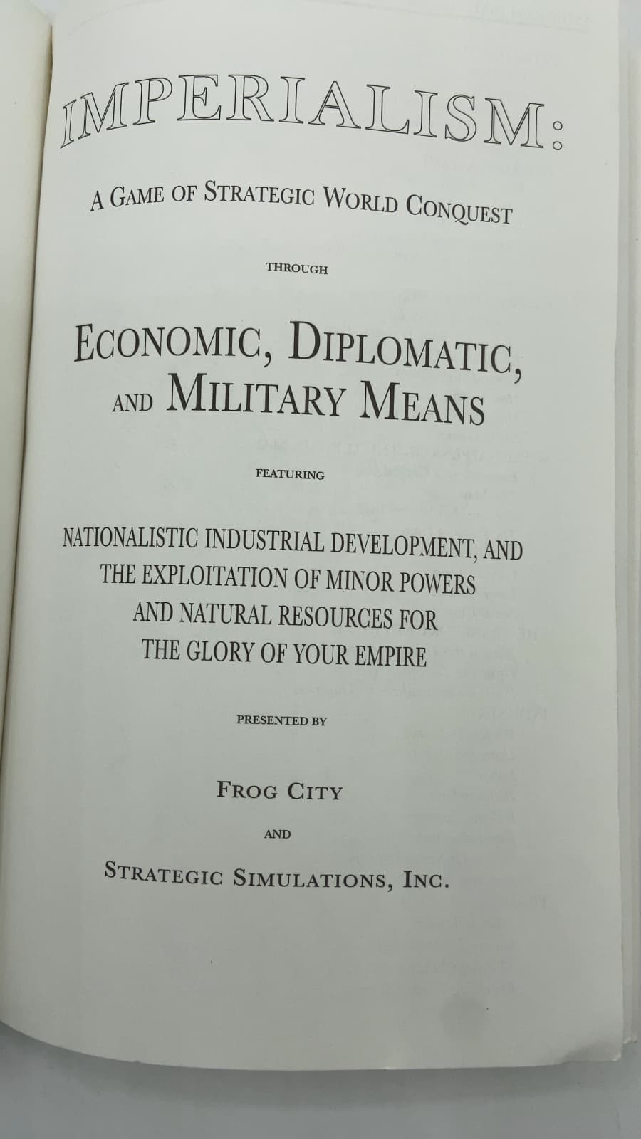 Imperialism: The Fine Art of Conquering the World - A User Manual - title page