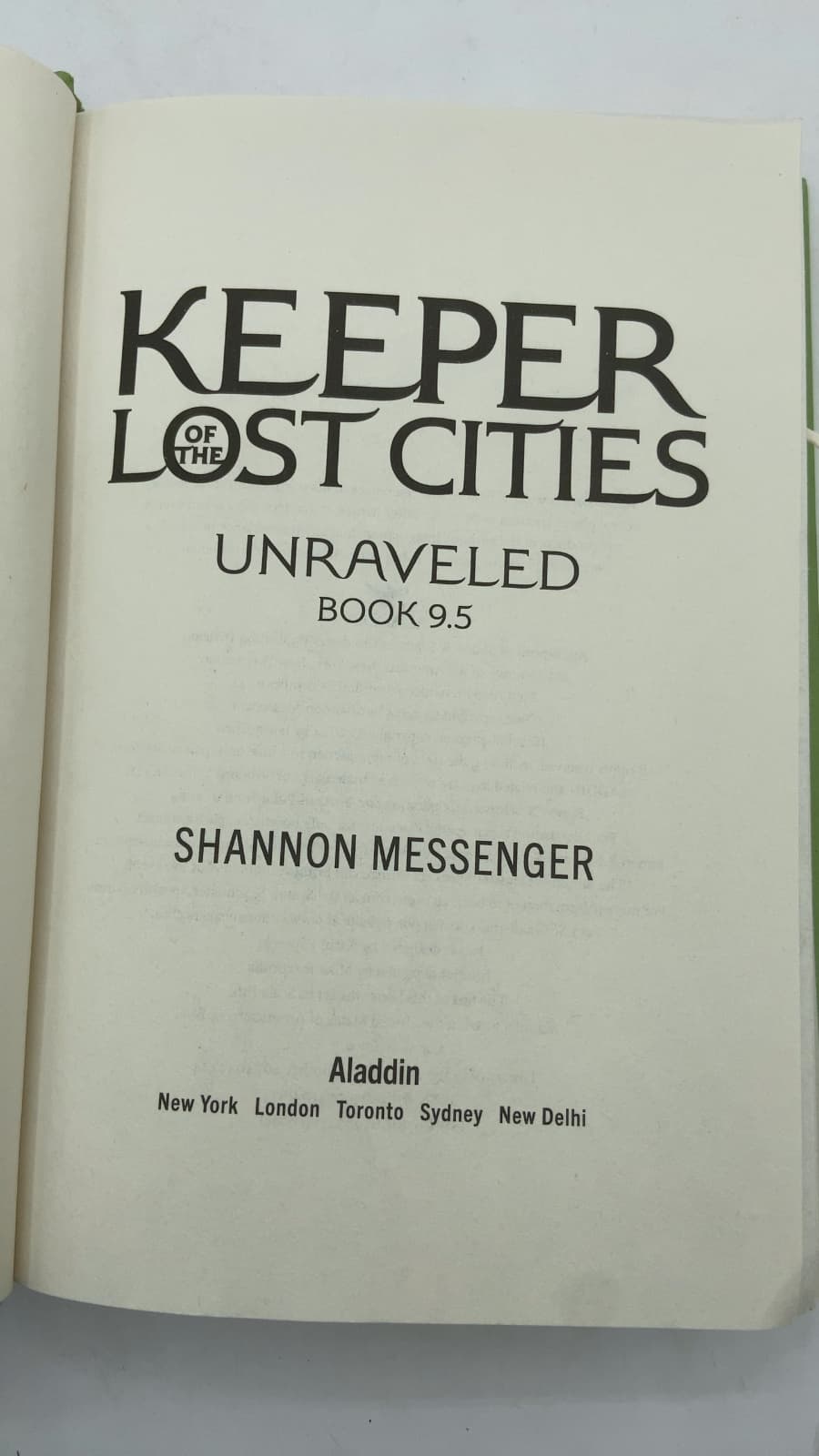 Keeper of the Lost Cities: Unraveled (Book 9.5) by Shannon Messenger - title page