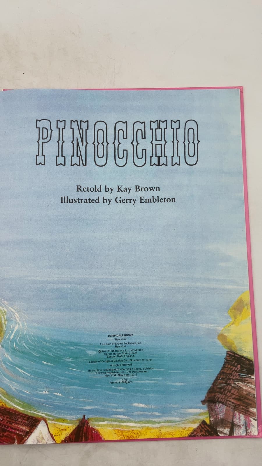 Pinocchio by Kay Brown - title page
