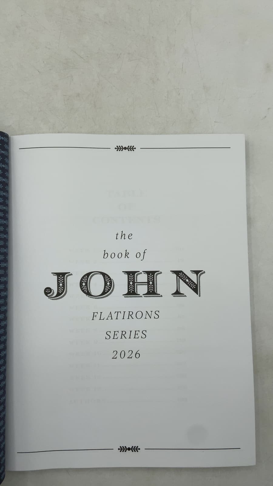 The Book of John: Flatirons Series 2026 - title page