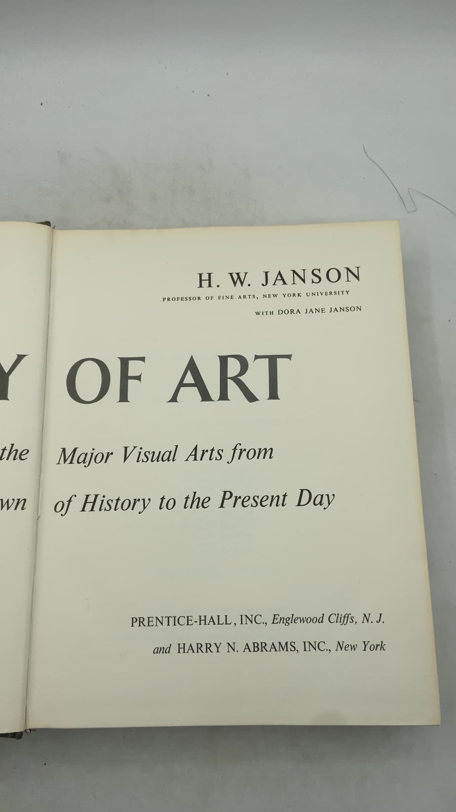 History of Art by H. W. Janson - title page