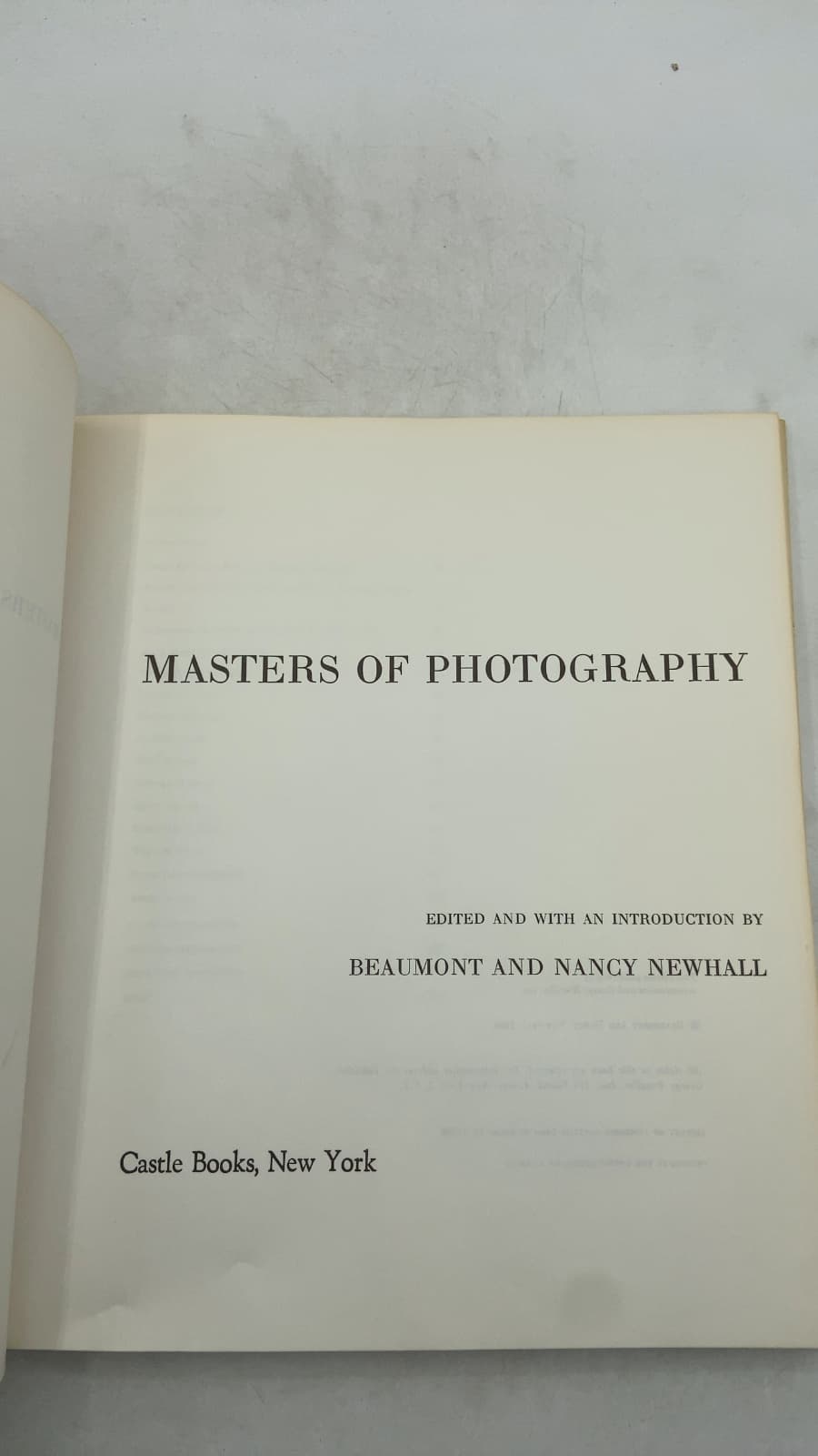 Masters of Photography by Beaumont and Nancy Newhall - title page