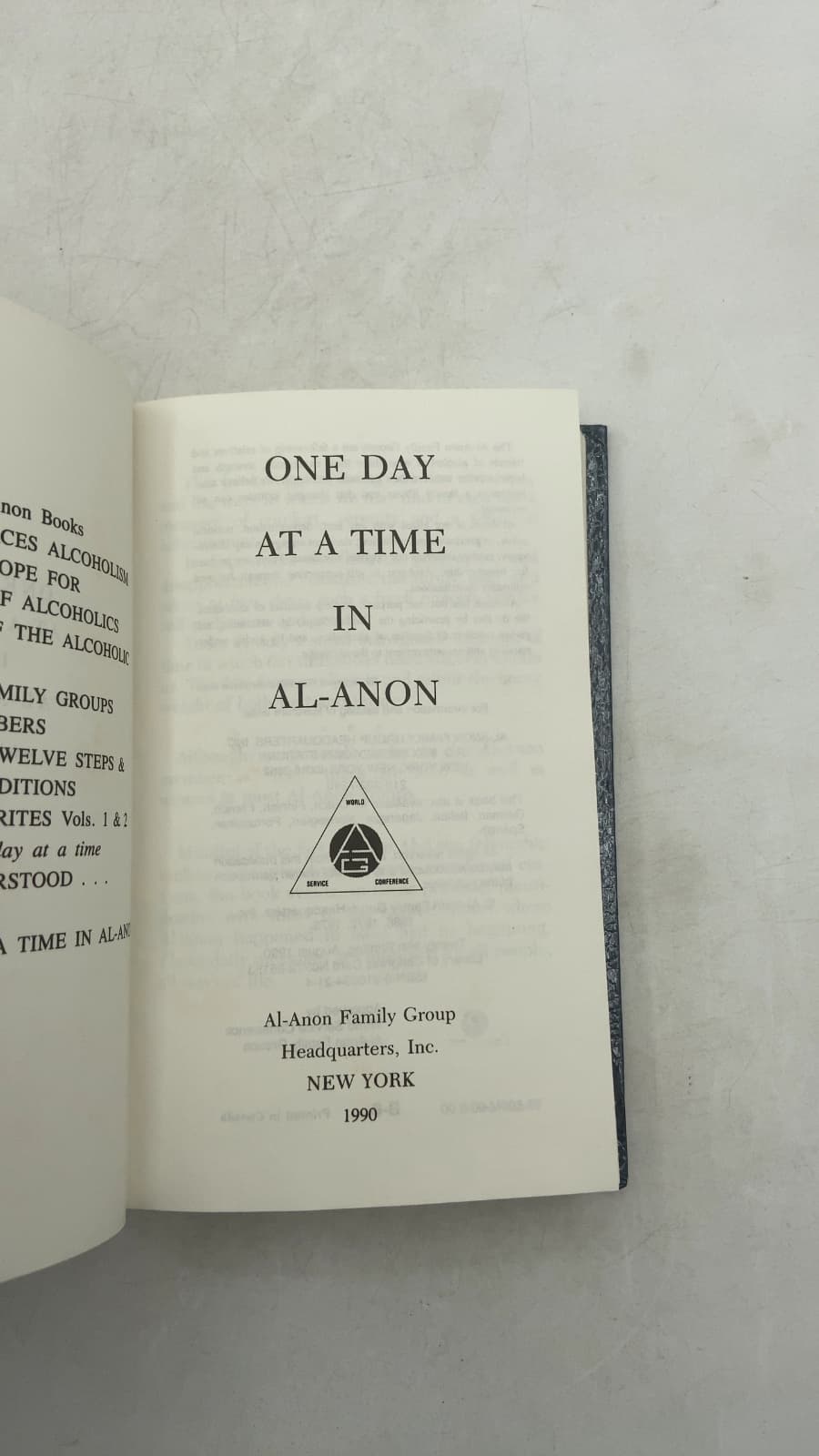 One Day at a Time in Al-Anon - title page
