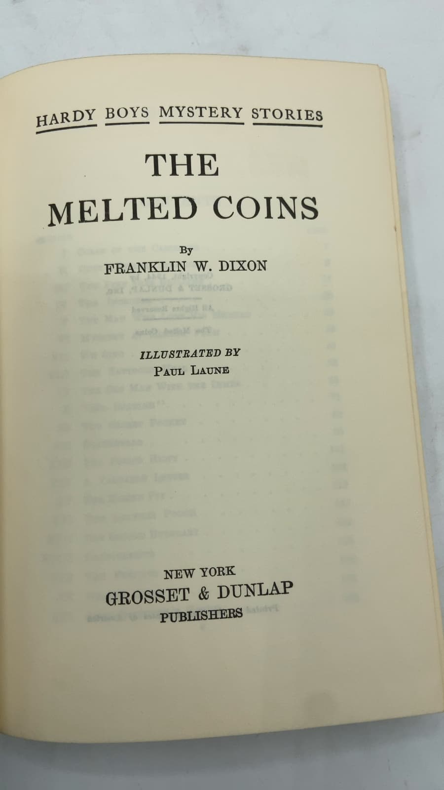 The Melted Coins by Franklin W. Dixon - title page