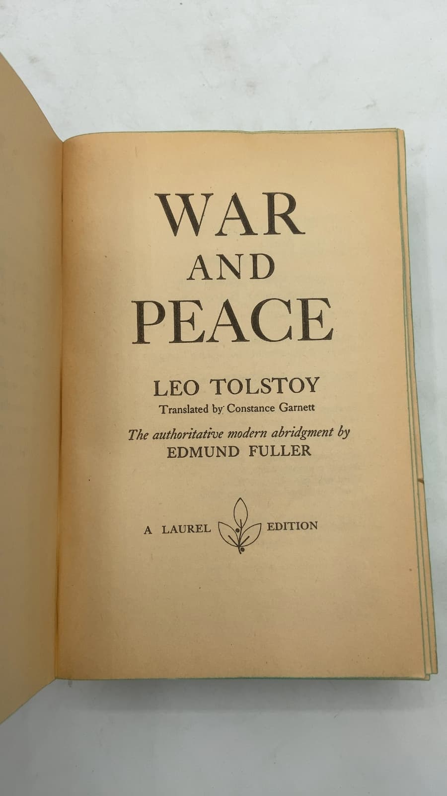 War and Peace by Leo Tolstoy - title page