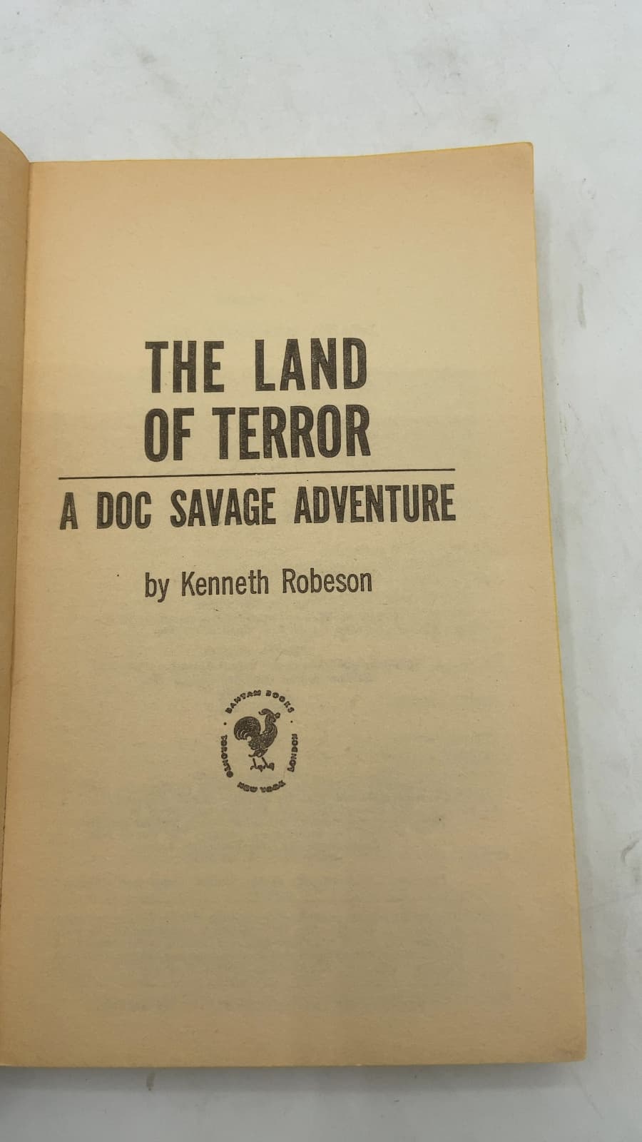 THE Land OF Terror by Kenneth Robeson - title page