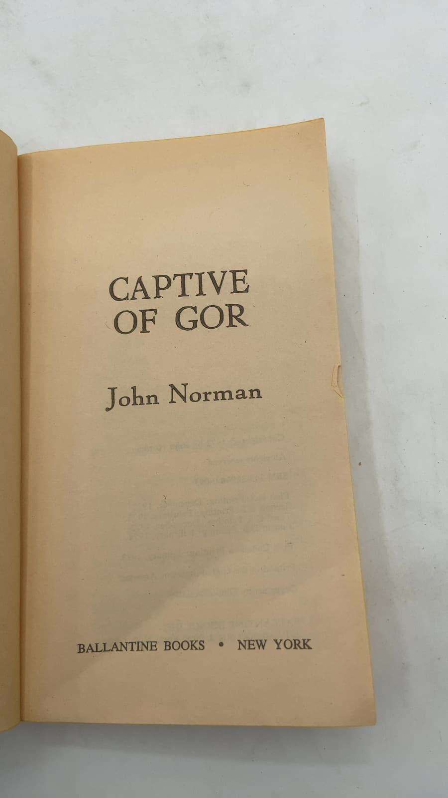 Captive OF GOR by John Norman - title page