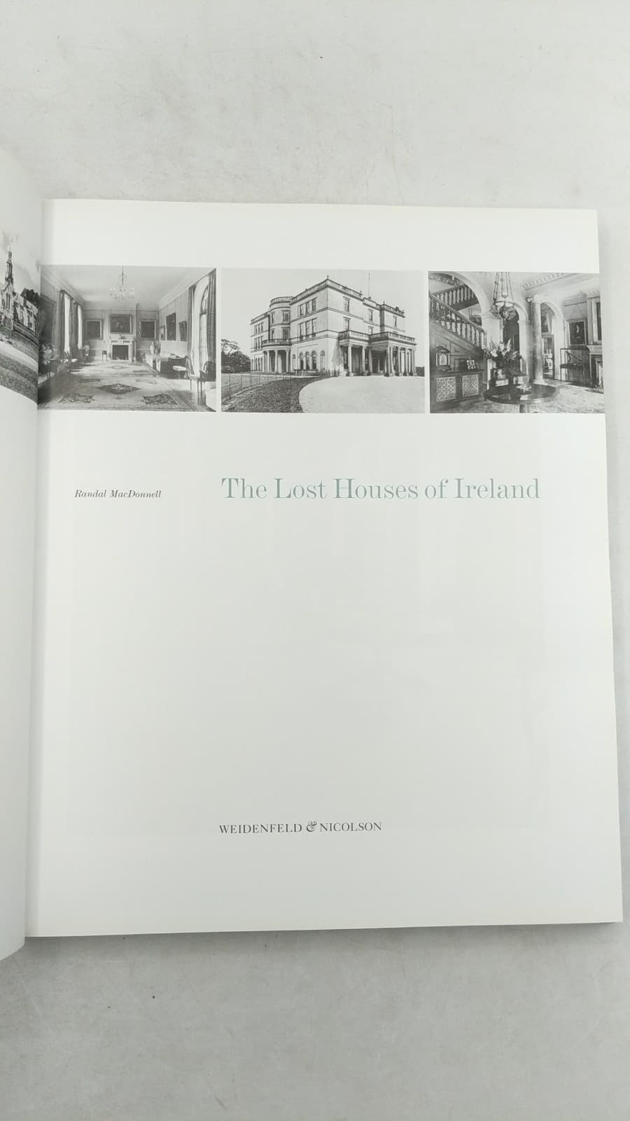 The Lost Houses of Ireland by Randal MacDonnell - title page