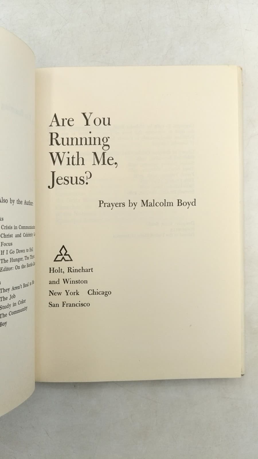 Are You Running With Me, Jesus? by Malcolm Boyd - title page