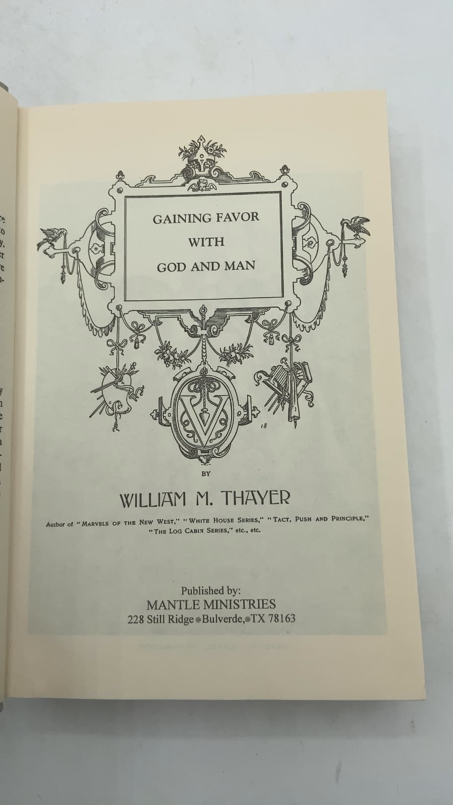 Gaining Favor with God and Man by William M. Thayer - title page