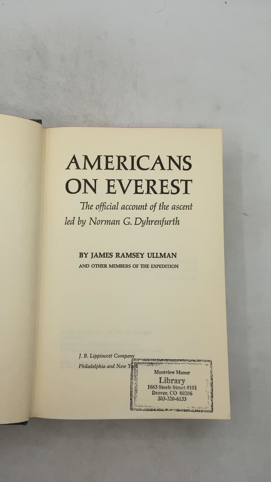 Americans on Everest by James Ramsey Ullman - title page