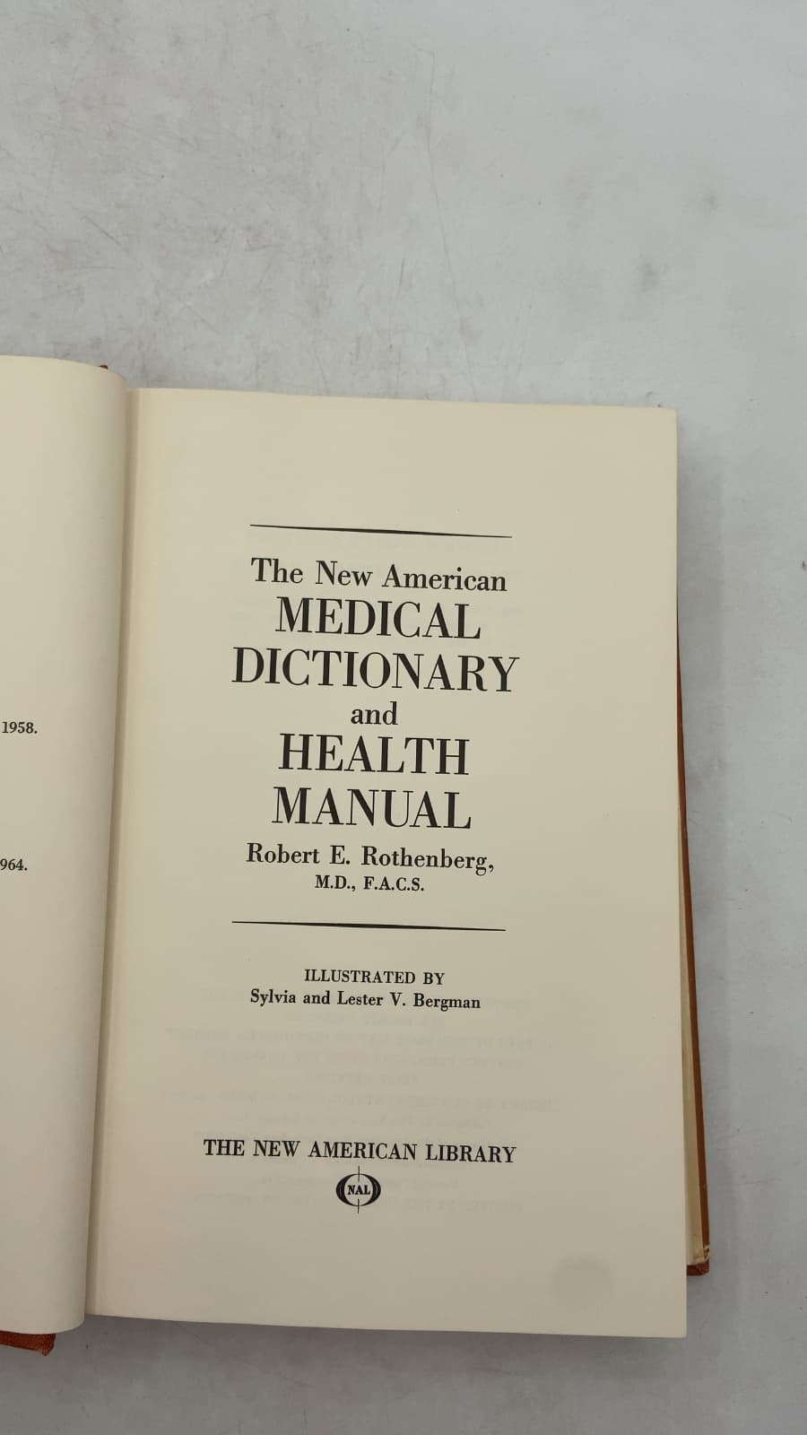 The New American Medical Dictionary and Health Manual by Robert E. Rothenberg, M.D., F.A.C.S. - title page