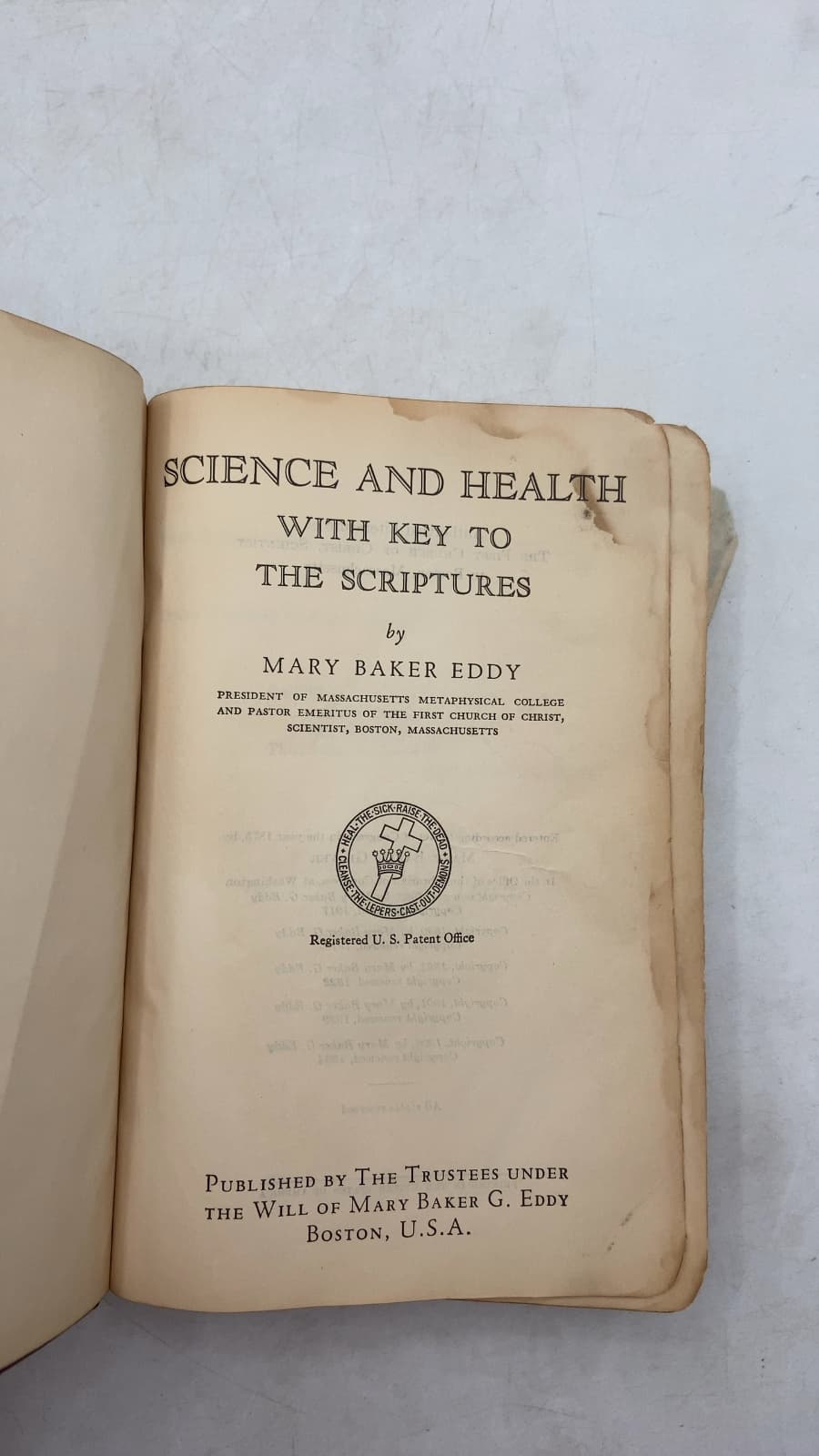 Science and Health with Key to the Scriptures by Mary Baker Eddy - title page