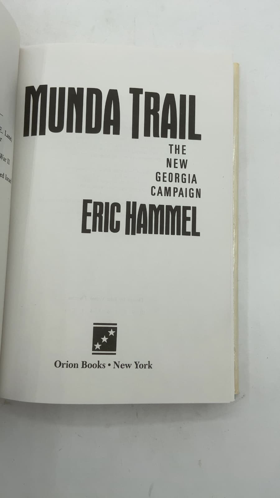 Munda Trail: The New Georgia Campaign by Eric Hammel - title page