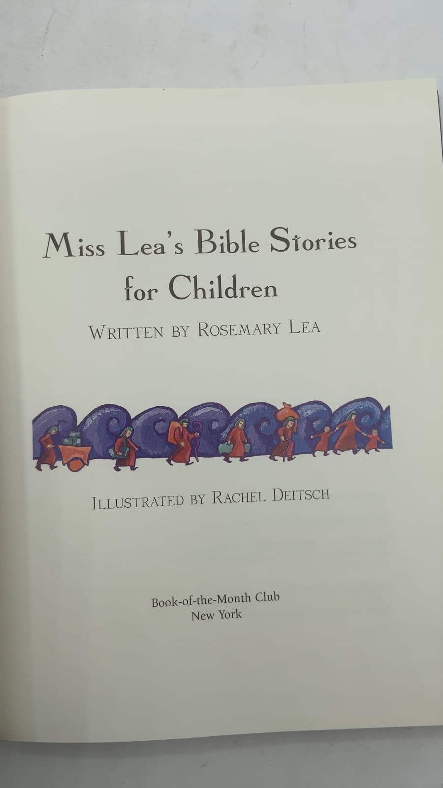 Miss Lea's Bible Stories for Children by Rosemary Lea - title page