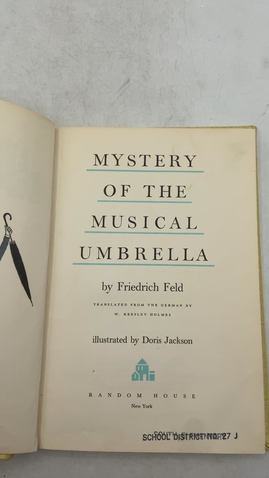Mystery OF THE Musical Umbrella by Friedrich Feld - title page