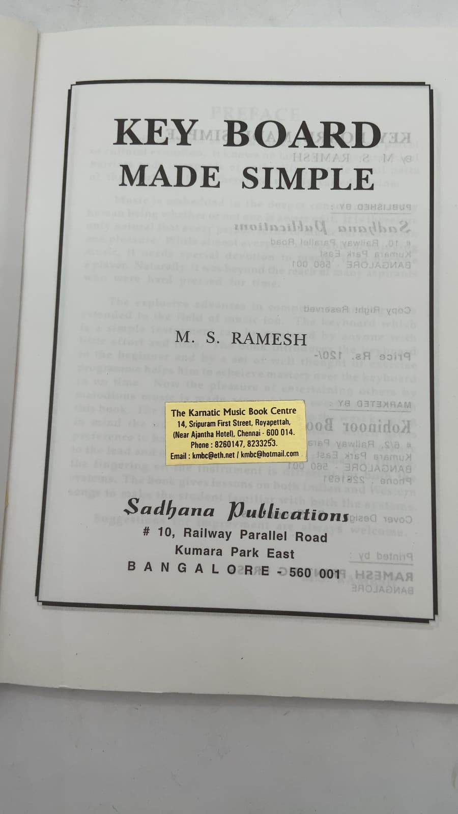 KEY Board Made Simple by M. S. Ramesh - title page