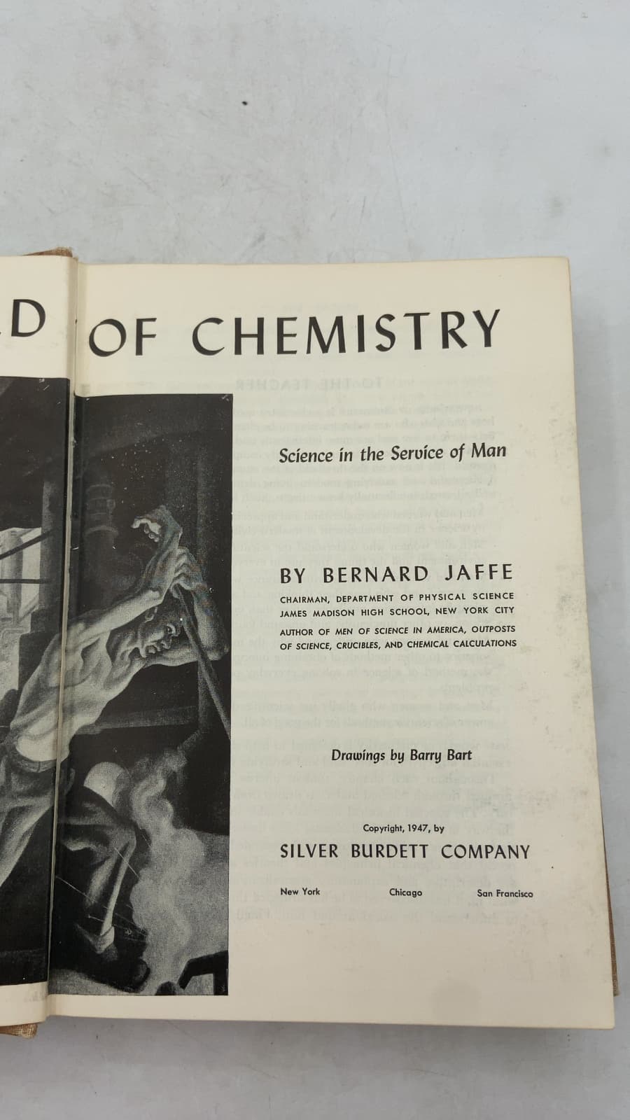 New World of Chemistry: Science in the Service of Man by Bernard Jaffe - title page