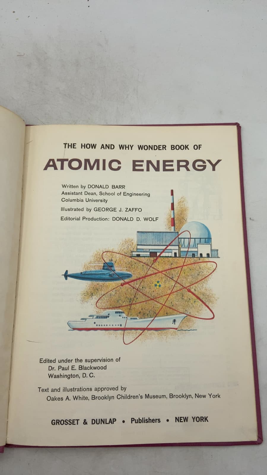 The How and Why Wonder Book of Atomic Energy by Donald Barr - title page