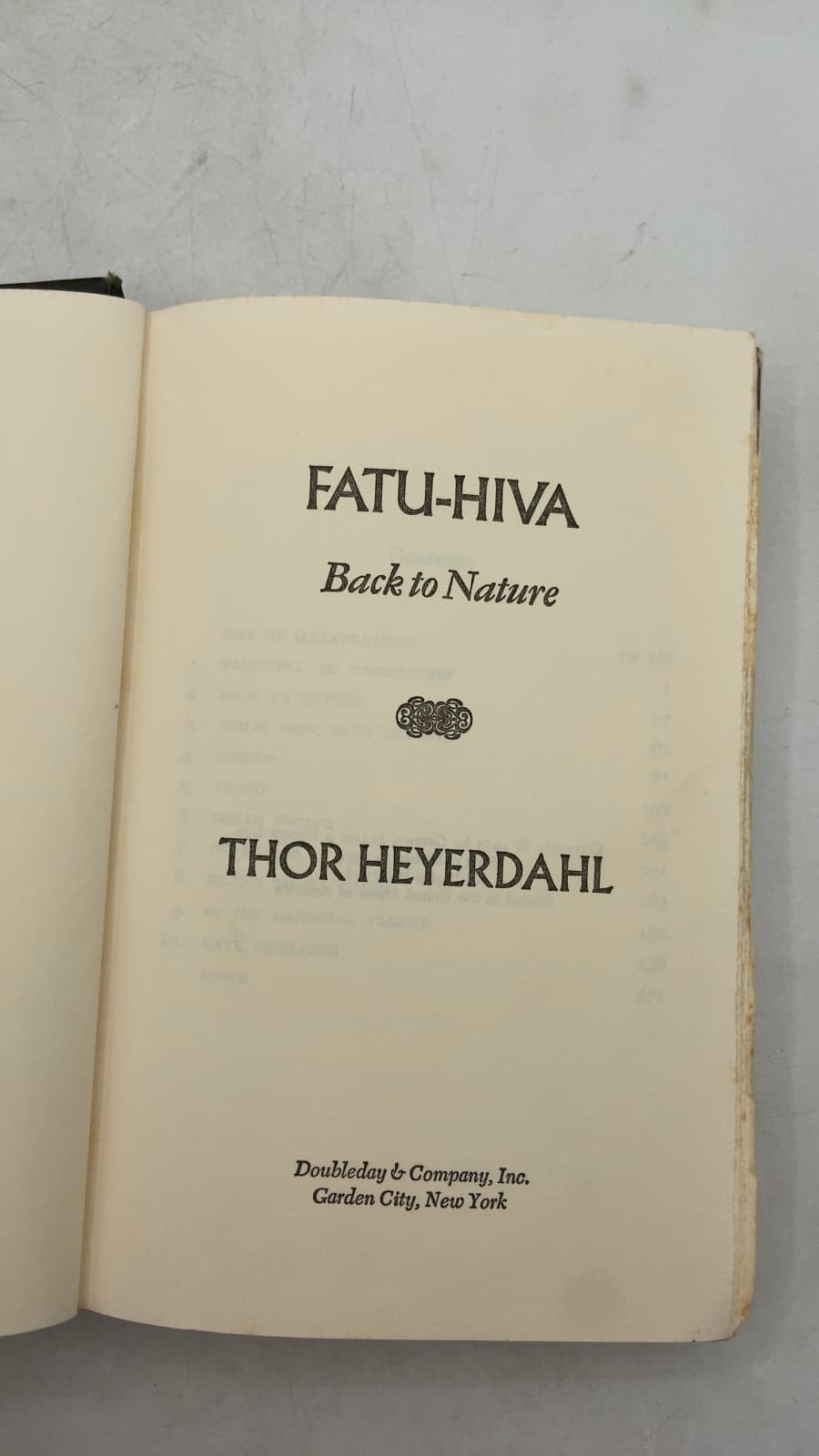 Fatu-Hiva: Back to Nature by Thor Heyerdahl - title page
